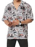 ComicSense.xyz Unisex Anime Shirts for Men and Women, Manga Version Printed Kimono Fit Hawaiian Shirt - XX-Large Multicolour