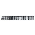 Stanley J54205 Proto 15-Piece 6 Point 1/2-Inch Drive Metric Socket Set