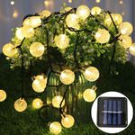 Solar Garden Lights Outdoor, 9M/30FT 60LED Solar String Lights, Solar Fairy Garden Lights Waterproof 8 Mode Crystal Ball Lights Decorative Easter, Garden, Yard, Parties Memory Function Warm White