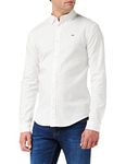 Tommy Jeans Men's Tjm Slim Stretch Oxford Shirt T-Shirt, White, L