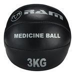 Ram Rugby Medicine Balls - in 3kg, 5kg, 10kg, 15kg - Perfect Fitness and Weight Training – High Grade Genuine Real Leather Construction for Durability.