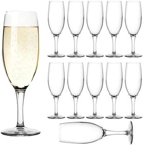 Unbreakable Champagne Flutes Plastic 12 Pack - (6oz) Plastic Champagne Flutes - Reusable Plastic Wine Glasses - Unbreakable Wine Glasses - Durable Acrylic Champagne Flutes Convenient For Any Occasion