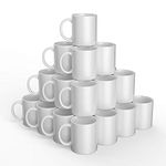 Cricut Blank Mug, Ceramic-Coated, Dishwasher & Microwave Safe Mug to Decorate, Cricut Mug Press & Infusible Ink Compatible,12 Oz Sublimation Mug, Ideal for Crafts and Printing, 36 Count, White