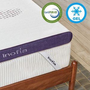 Inofia Double Gel Memory Foam Mattress Topper – Cooling Comfort