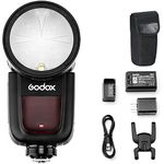 Godox V1-C Round Head Camera Flash Speedlite, 2.4G X Wireless HSS 76Ws Speedlight Flash for 6D 7D 50D 60D 500D 550D 600D 650D 1000D 1100D 1DX 580EX II 5D Mark II III