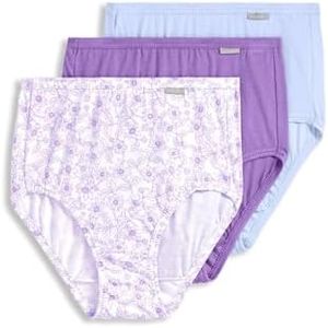 Jockey Women's Underwear Elance Brief - 3 Pack, Wake Blue/Garden Blooms/Purple Amethyst, 6
