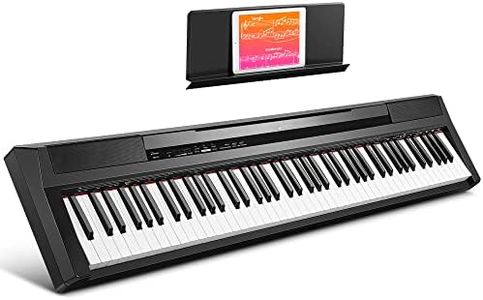 Donner Piano Numérique électrique 88 Touches Semi-lestées, Compact Clavier Touches lourdes Fullsize pour Débutant avec Pédale (Noir Classique, DEP-10)