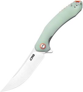 CJRB Tactical Knife with Front Flipper Opener, Small Folding Pocket Knife with AR-RPM9 Steel Blade and G10 Handle for Men Outdoor, Survival, Hunting, Camping Gobi(J1906B)