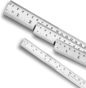 Woodriver Set Of 4 Stainless Steel Cabinetmaker's Rules