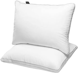 JICUSE Bed Pillows Queen Size Set of 2, Hotel Quality Queen Pillows 2 Pack for Sleeping with Soft Down Alternative Filling, Gusseted Bedding Pillow for Back, Stomach or Side Sleepers, 20" x 30"