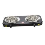 Fenteer Electric Coil Burner Electric Cooktop Convenient Hotplate for Home, Travel, Double 2000W Black