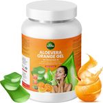 Parle Ropvatika Aloevera Orange Gel 500 Gram 100% Pure Natural Aloe Vera Gel - Ideal for Skin, Face, Acne Scars, Hair Care, Moisturizer & Dark Circles (Aloevera Orange Gel 500gm)