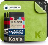 Koal-a Lens Cleaning Cloth Used For All Eyeglass | Glasses Cleaning Cloths | Eyeglass Lens Cleaner | Eyeglasses, Camera Lens and Screen Cleaning | Black & Green (Pack of 6)