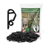 MEILIDY Christmas Light Clips, Black Gutter Clips Hooks Outside String Lights Clips Weatherproof Outdoor Seasonal Lighting Hooks Holiday Light Clips for Halloween Christmas - 100 Pcs