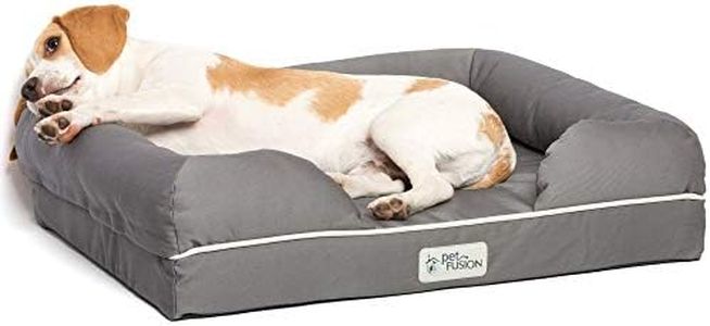 PetFusion Small Pet Bed w/ Solid 2.5" Memory Foam, Waterproof liner, YKK premium zippers. [Ultimate Lounge 25x20x5.5"; dog beds furniture also for cats]