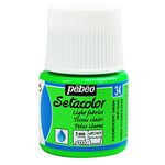 Pebeo Setacolor Fabric Paint - 45 ml bottle - Setacolor Light Fabrics Fluorescent Green (34)