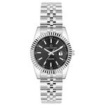 Carlington Analog Wrist Stainless Steel Watch for Women's & Girl's - CT 8811 Steel black