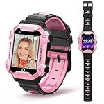 Kids 4G GPS WiFi Smartwatch Phone, Kids HD Touchscreen Mobile Watch for Kid with Anti-Lost GPS WiFi LBS Location Tracker, MP3, Video Call, SOS, Voice Chat, MP3, Pedometer, APP Management