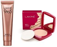 Lakmé 9 to 5 Weightless Mousse Foundation, Rose Ivory, 6g & Face It Compact, Pearl, 9g