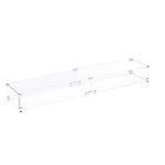 Celestial Fire Glass Fire Pit Flame Guard for 48”x6” Linear Burner Pan (Actual Size is 53.5" x 11.5" x 6"), Tempered Glass