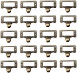 DD-life 20Pcs Antique Iron Label Frame Card Holder Cup Pull Handle Drawer Box Case Cabinet Cupboard Carpenter Repair Decoration Hardware