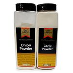 Onion Powder & Garlic Powder 500g Each - Chef William - Large Shaker Jar