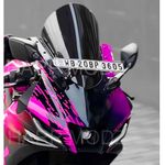 HARP MODZ® R15 V4 M Indonesian Type Bubble Visor Windshield Wind Deflector (Light Smoke Black)