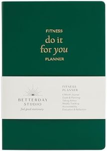 Betterday Studio - "Do It For You" Fitness Planner – Weight Loss Journal Diary, Weekly Planner, Gym Exercise Tracker, Workout & Diet Log, Food Diary, Goal Checker, Meal & Workout Plan - Emerald Green
