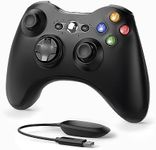 ASTARRY Wireless Controller Compatible with Xbox 360 2.4G Wireless Controller Gamepad Joystick Compatible with Xbox 360&360Slim /PC with Receiver (Black)