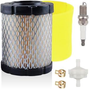 ZAMDOE 591583 Filtro de aire con prefiltro para Briggs & Stratton 5429K 796032 21B807 21B902 9.0-12.5 hp motores Cortacésped Tractor Filtro de aire Cartucho con filtro de combustible de bujía