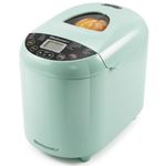 Elite Gourmet Programmable Bread Maker, 2 lb Loaf, 3 Sizes, 19 Presets incl. Gluten-Free, Dough & Jam, Delay Timer, Mint