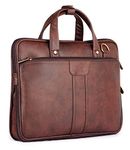 THE CLOWNFISH Richard Series Faux Leather 14 inch Laptop Bags, Laptop Briefcase, Laptop Briefcase for Men, Laptop Bags for Men, Briefcase, Laptop Bags, Messenger Bags For Men,(Mahogany)