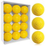 Oeab 12 Pack Dimpled Baseballs 9-Inch Pitching Machine Baseballs Practice Baseball Balls for Fielding Practice, Hitting(One Dozen)