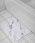 SlipX Solutions Stone Bath Mat, Diatomaceous Earth Shower Mat, 17.75x13.75 | Quick-Dry Absorbent Non-Slip Bathroom Floor Rug | Versatile, Eco-Friendly, & Easy to Clean | Marble Look