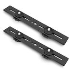 UTEBIT Dual Flash Bracket with Twin 1/4" Screw Mount and Hot Shoe 2 Pack Video Light Bracket Straight Speedlite Holder for 2 Cameras Compatible Photography, Studio, LED Light, Stand, Tripod, DSLR