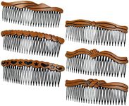 French Hair Side Comb, 6 Pcs Different Style Vintage Elegant Hair Comb Clip for Women Girls Hair Style, Wedding Style, Fine Hair Accessories