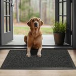 Muddy Mats for dogs 80cm x 60cm Large Entrance Door Mat and Pet Rugs Washable Dog Door Mat- Non Slip Slim Mats under Food Bowl, Dog Crate- Rubber Backed Dirt & Dust Trapper Absorbent for Muddy Paws