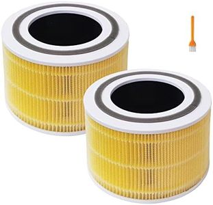 IZSOHHOME LEVOIT Core 300 Replacement Filter,Compatible with LEVOIT Core 300,Core 300-RF Fliter,H13 Grade 3-in-1 HEPA Filter,2 Packs(Upgrade Yellow)