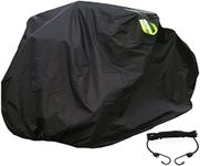 FUCNEN Waterproof Large Bike Cover for 2-3 Bikes, Heavy Duty 210D Oxford Fabric, Anti-Dust, Rain & UV Protection, Drawstring Closure, Black