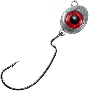 Dr.Fish 10 Pack Swimbait Jig Heads Bass Fishing Jig Texas Jig Head Weedless EWG Hooks Freshwater Fishing Lure Jig Shaky Jig 1/4oz Red