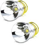 BESTSUN 2 Pack Ultra Bright Flashlight LED Bulb Single Mode 1200Lumens Drop-in P60 Design Module Flashlights Repair Replacement Bulbs for C2 G2 Z2 6P 9P G3 S3 D2 501B 502B