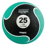 Champion Sports Rhino Elite Medicine Ball (25 pounds), Green, 11" D