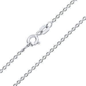 Thin Basic Rolo Cable Link Chain Necklace 2MM For Women .925 Sterling Silver 20 Inch