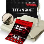 Mission Darkness TitanRF Faraday Fabric Kit 1 Yard // Military Grade Conductive Material Blocks RF Signals (WiFi, Cell, Bluetooth, RFID, EMF) // 44"W x 36"L Fabric + 36" Tape