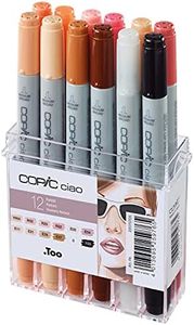 Copic Ciao Coloured Marker Pen - Set of 12 Portrait, For Art & Crafts, Colouring, Graphics, Highlighter, Design, Anime, Professional & Beginners, Art Supplies & Colouring Books