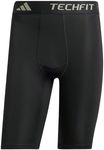 adidas Men's TECHFIT COMPRESSION TRAINING SHORT TIGHT, Black, M