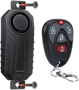 WSDCAM Screw-Mounted Trailer Anti-Theft Alarm - 113dB Loud Vibration Security Car Alarm with 7-Level Sensitivity, IP65 Waterproof, 130ft Remote Control for Truck Tool Box, Rooftop Cargo & Outdoor Gear