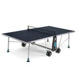 Cornilleau - 200X Outdoor Table Tennis Table - Foldable - Weatherproof - Ping Pong Table with 5 mm Melamine Resin Top -Durable - Rollable - Blue