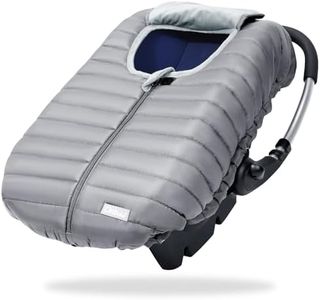 Orzbow Winter Car Seat Covers - Baby Car Seat Cocoon Cover for Boys & Girls, Warm Carseat Canopy Style Cover to Protect Baby from Cold Wind, Rain & Snow, Universal Fit for Infant Car Seat, Light Grey