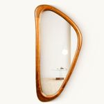 DREAMY WALLS 49.5" Long Asymmetric Wall HD Mirror for Living Room, Bedroom, Entryway | Handcrafted Wooden Frame with 5mm Glass Mirror | Irregular, Vertical or Horizontal, 49.5x24 Inches, 2" Deep